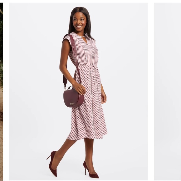 NWT Draper James Gingham Keyhole Midi Dress - Picture 3 of 8